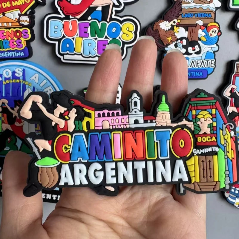 Argentine Travel Souvenirs PVC Fridge Magnets Tourist Souvenir Fridge Decorations Gifts