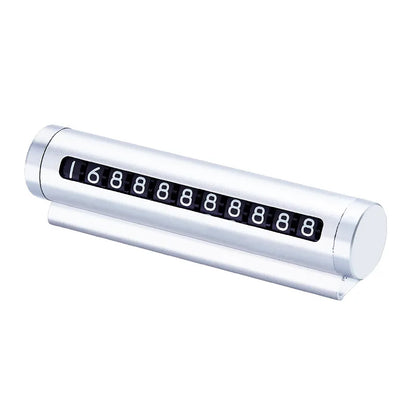 Metal Car Temporary Parking Card Universal Rotate Phone Number Plate Aluminum Stickers Park Stop in Car-styling Auto Accessor