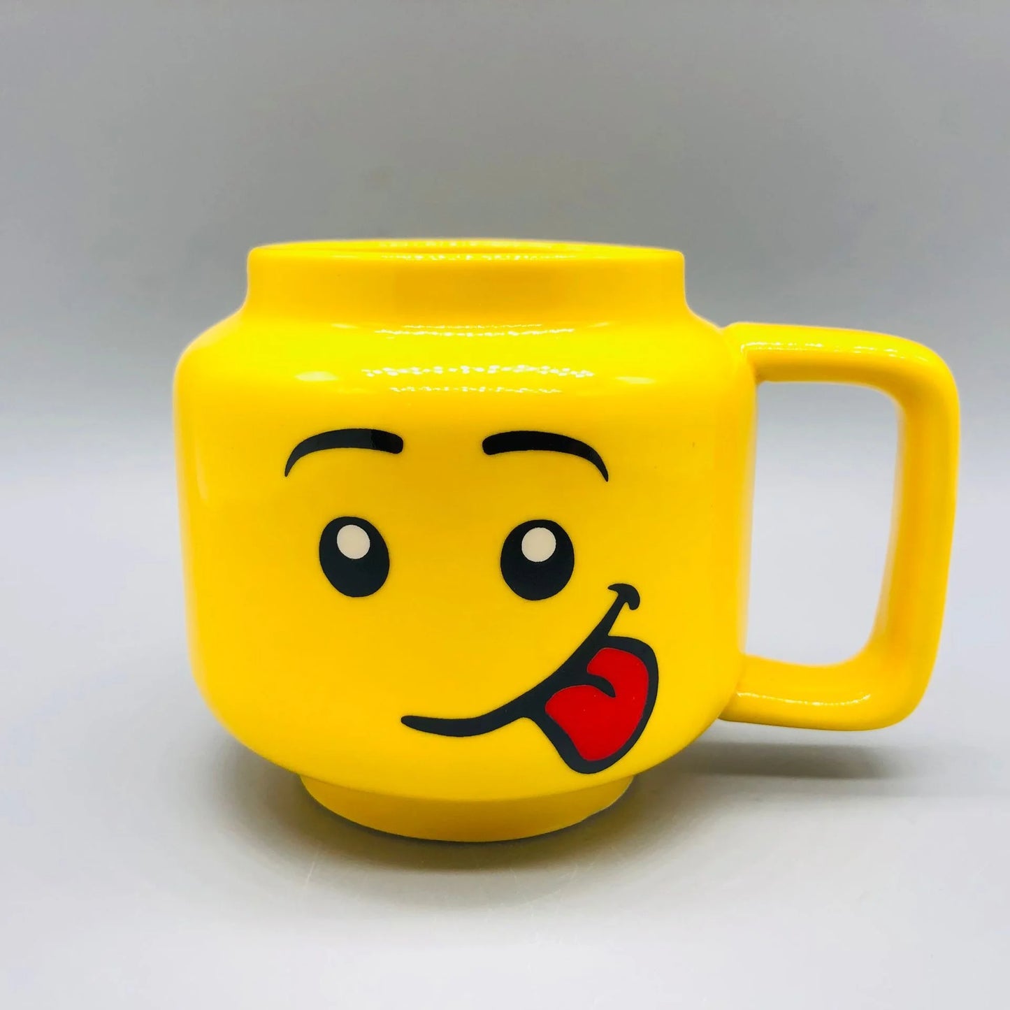 Cartoon Ceramic Mug Cup 250ML with Cute Impish Expression Figure Head Pattern Coffee Milk Tea Drinkware for Couple Friend Fam