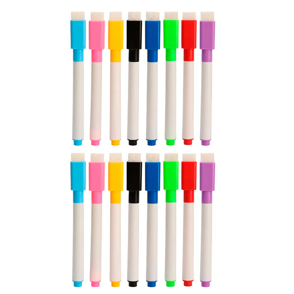 8 Colors Set Whiteboard Pens Bullet Tip Small Size No Magntic 8-24Pcs Whiteboard Dry Erase Markers Kids Graffiti Drawing Pens