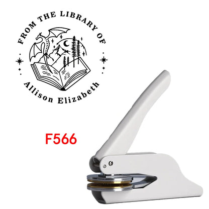 Custom Embosser Stamp,From the Library Embosser,Personalized Book Embosser Stamps,Custom Logo,Magic School,Gift for Book Love