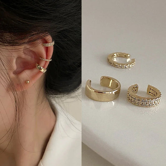 Cute Clip Earrings Female Buckle Ear Cuff No Piercings Fake Cartilage Ear for Women Delicate 2023 Fashion Jewelry Accessories