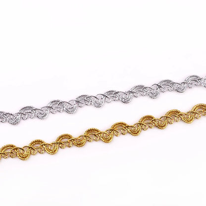 2yards Gold and Silver Lace High Quality Clothing Sofa Curtain Home Textile DIY Sewing Accessories Trims Ribbon Lace