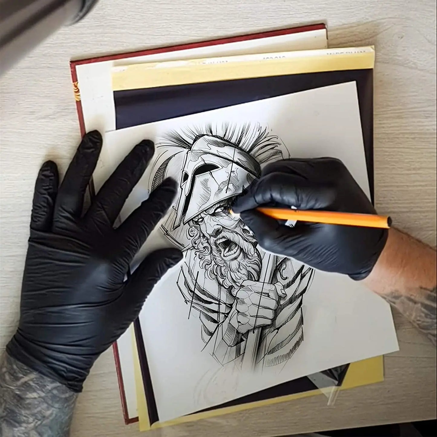 10/30/50/100Pcs POSEIDON Tattoo Transfer Paper Tattoo Stencil Paper Copy Paper Thermal Paper for Tattoo Transfer Machine