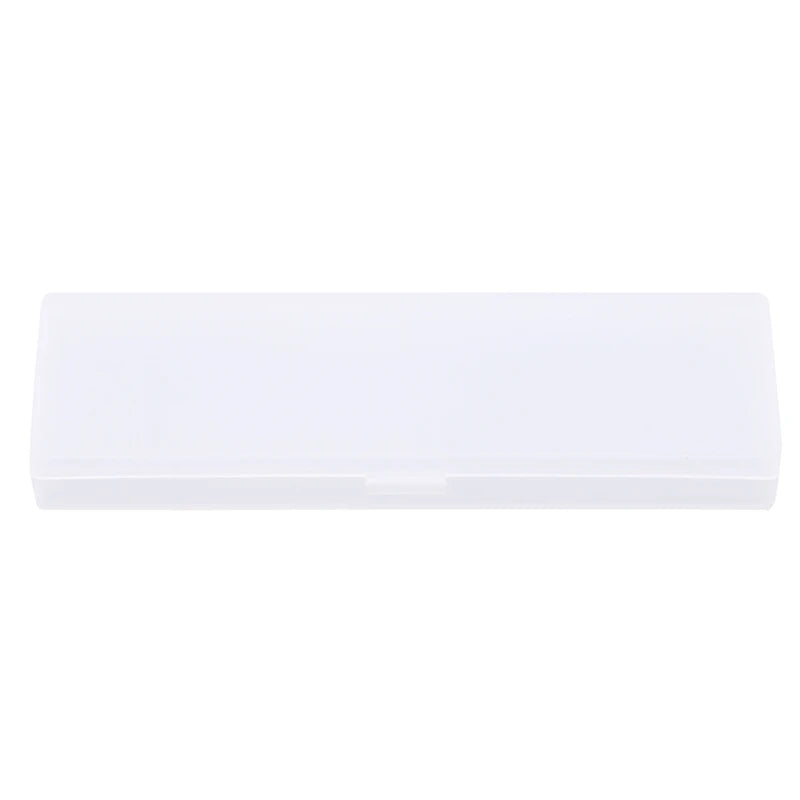 Pencil Cases School Office Simple Matte Transparent Plastic Box Frosted Pink Green White Pens Storage Stationery Supplies - S