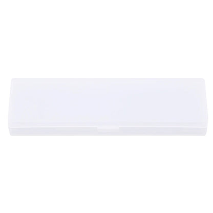 Pencil Cases School Office Simple Matte Transparent Plastic Box Frosted Pink Green White Pens Storage Stationery Supplies - S