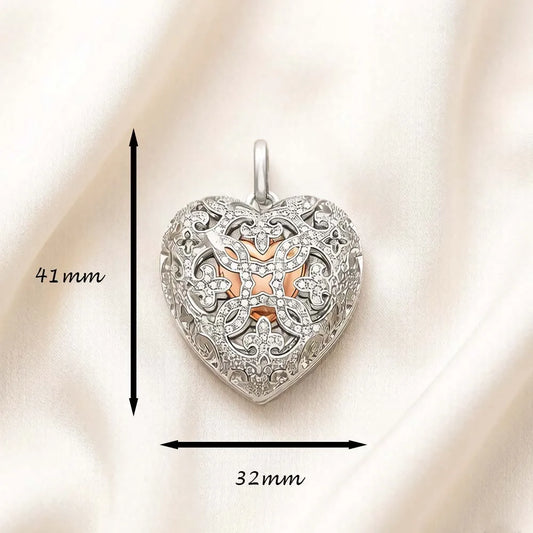 Pendant Love Heart Locket Fashion Glam 925 Sterling Silver Jewelry Europe Style Accessories Soul Gift For Woman