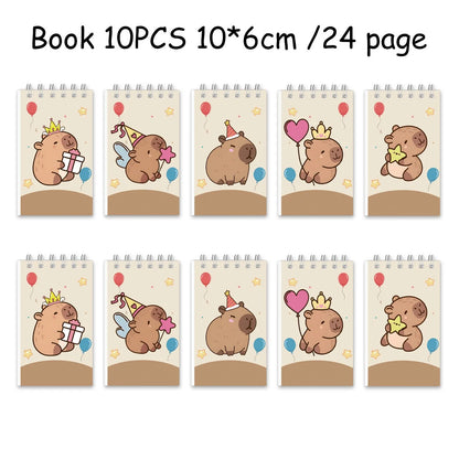Birthday Decoration Capybara Birthday Invitation Card Cup Tablecloth Plate Napkin Poster Baby Shower Birthday Girl Party Favo