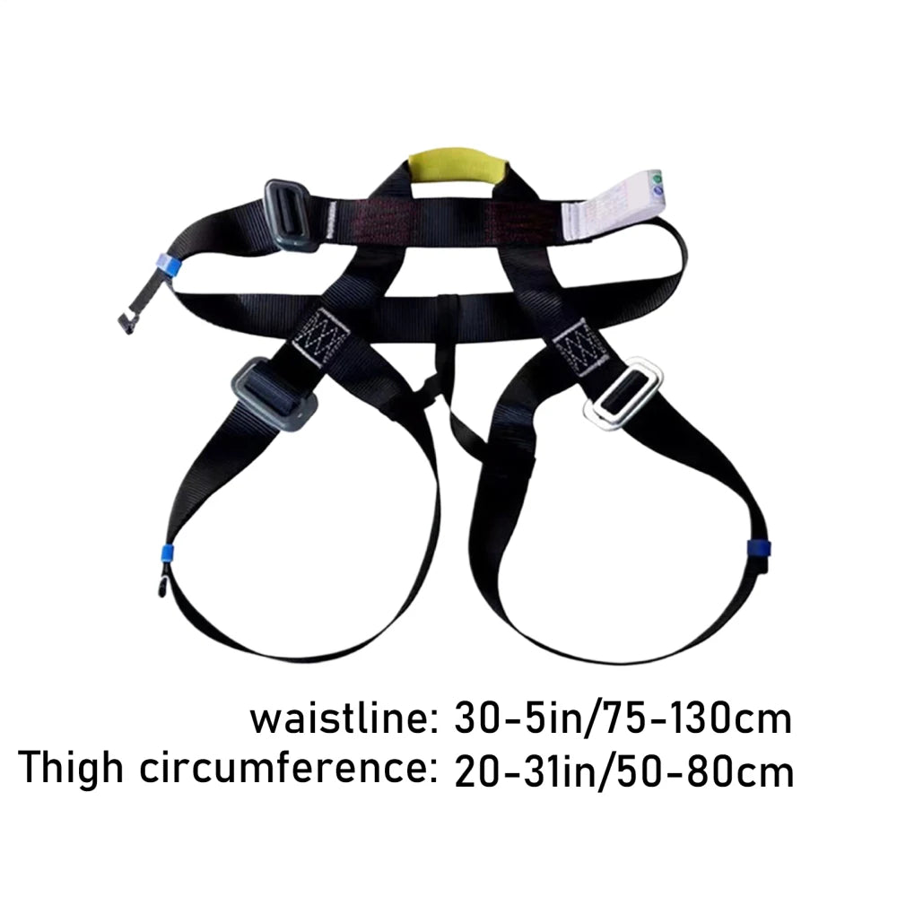 Rock Climbing Harness Lightweight & Ventilated for Sport Climbing Rappelling, UIAA/CE Certified, Adjustable Leg Loops - Black