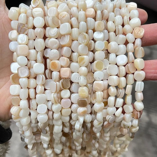 Natural Shell Beads Irregular Shape Smooth Beads Loose Spacer Bead For Jewelry Making Diy Earrings Necklace Accessory Finding