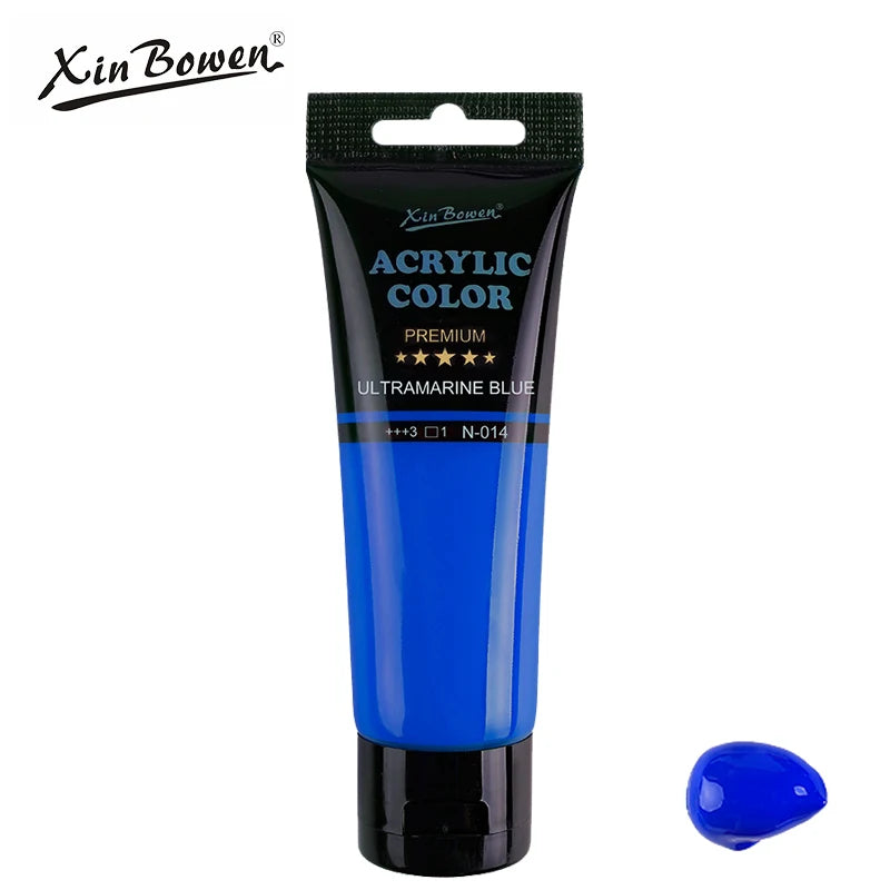 75ml Acrylic Paint for Wall Art Student DIY Graffiti Shoes Waterproof Sun Resistant Textile Painting Materials - Blue