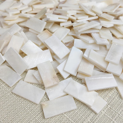 50pc rectangle Mother of Pearl Mosaic Tiles Natural Shell Square Mosaic Pieces for Home Decoration Crafts hobbies arte