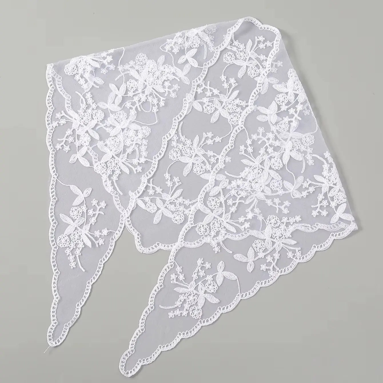 Fashion Ins Lace Hair Scarf Women Retro Triangle Hair Bands Vintage Triangular Headscarf Girls Elegant Headwear Hair Accessor