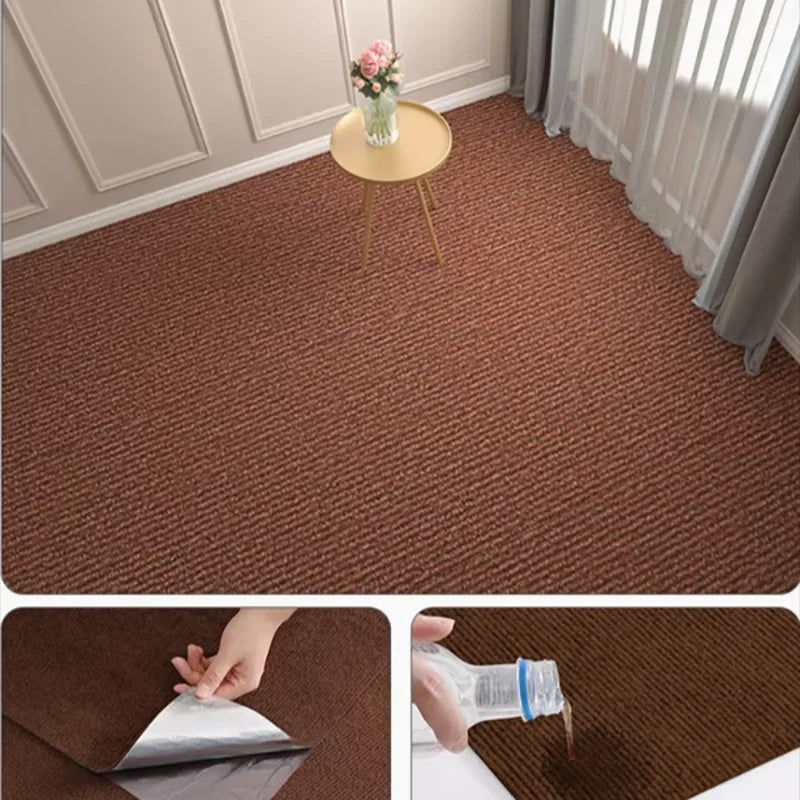 Self-adhesive Carpet Living Room Kitchen Rugs for Bedroom Water Uptake Home Decor Solid Color Bathroom Staircase Rug Decorati