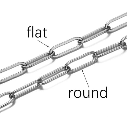 1M 3/4mm Stainless Steel Chain No Fade Cable Gold Chains for Necklace Bracelet Anklet DIY Jewelry Making Components - Steel /