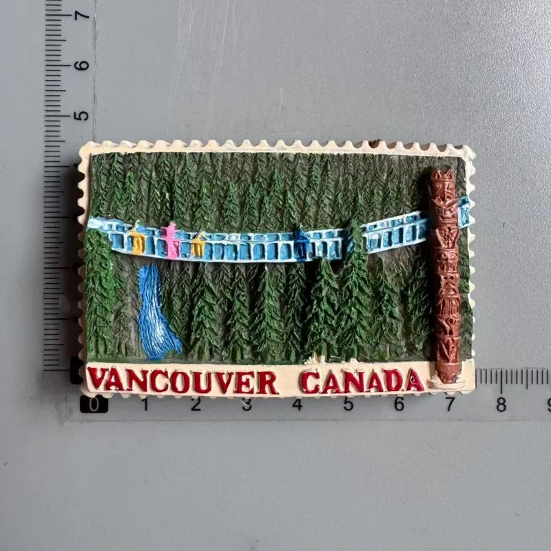Canada Tourist Souvenir Fridge Magnets Ottawa Victoria Limeau Bridge Vancouver Quebec Toronto Bear Moose Maple Leaf Stickers 