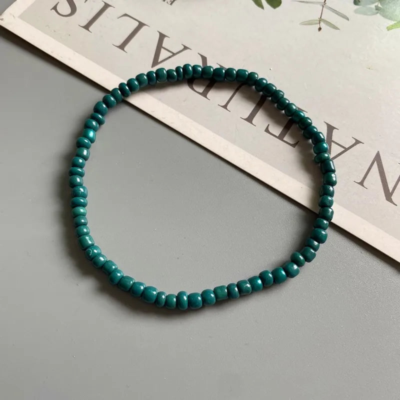 Anklet for Women Colorful Fashion Girl Tiny Seed Beads Foot Bracelet Yellow Pink Blue Color Summer Bohemian Anklet Gift Jewel