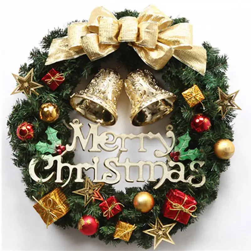 Christmas Decoration Handmade Simulation Christmas Wreath Door Hanging Window Props Exquisite High Quality Home Decor - f