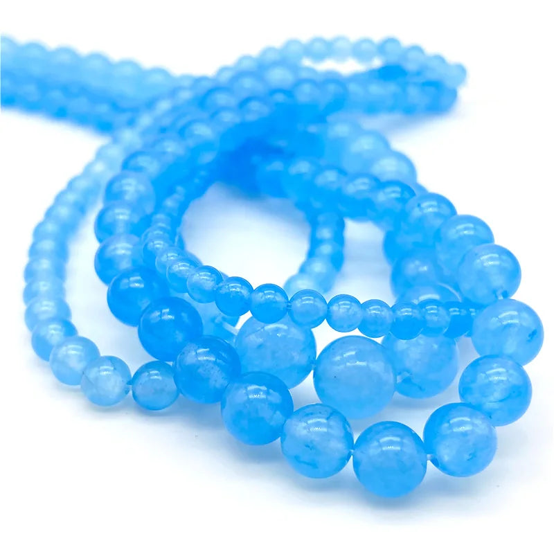 4 6 8 10mm Natural Stone Beads Amethyst Amazonite Agates Jades Loose Round Beads for Jewelry Making Bracelet Necklace DIY