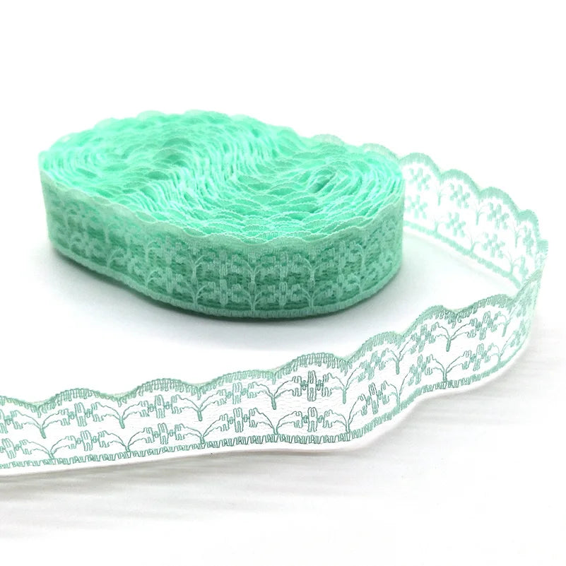 10 Yards High Quality Beautiful White Lace Ribbon Tape 22MM Lace Trim DIY Embroidered For Sewing Decoration African Lace Fabr