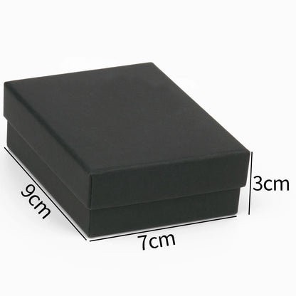 1PCS Black Square Jewelry Display Gifts Box Organizer Engagement for Ring Earring Brooch Necklace Bracelet Packaging Boxes - 