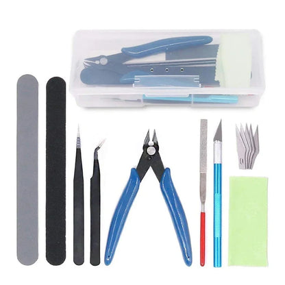 9pcs Model Basic Tools for Gundam Craft DIY Model Car Hobby Building Repairing Assembly Tool Beginner Handmade Scissors Tweez