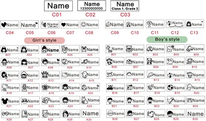 Customized Arabic Hebrew Name Stamp Waterproof Seal Custom Teacher Signature Student Child Cloth Ink Stamp Selfing-inking Sta