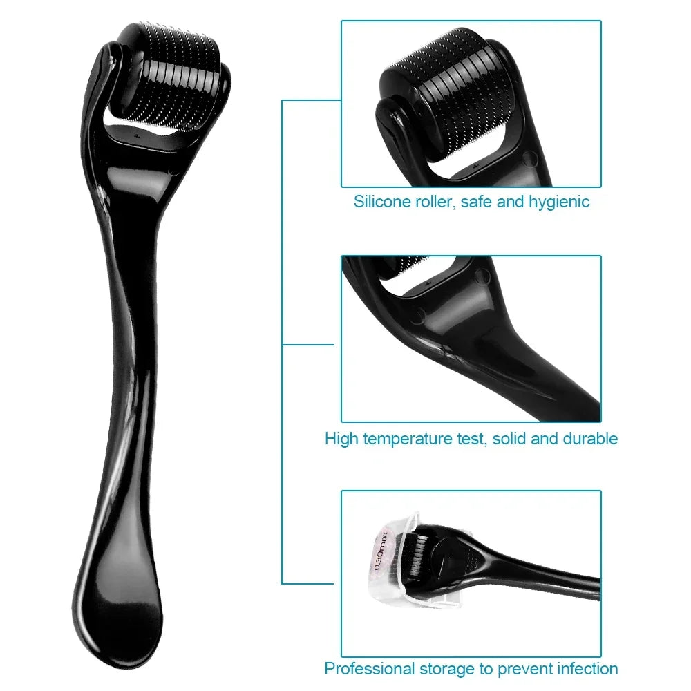 540 Needles for Facial Body Hair Growth Derma Roller for Skin Beard 0.2mm 0.25mm 0.3mm Needle Micro Face Roll Tool
