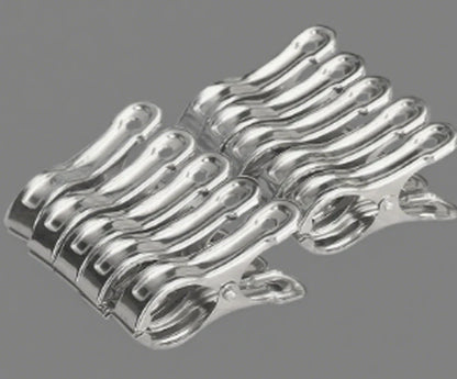 10PCS Stainless Steel Beach Towel Clips Keep Your Towel Secure Windproof Utility Clothespins for Outfit