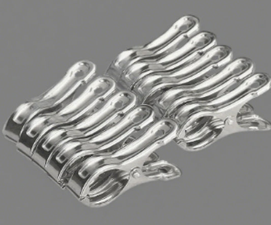 10PCS Stainless Steel Beach Towel Clips Keep Your Towel Secure Windproof Utility Clothespins for Outfit