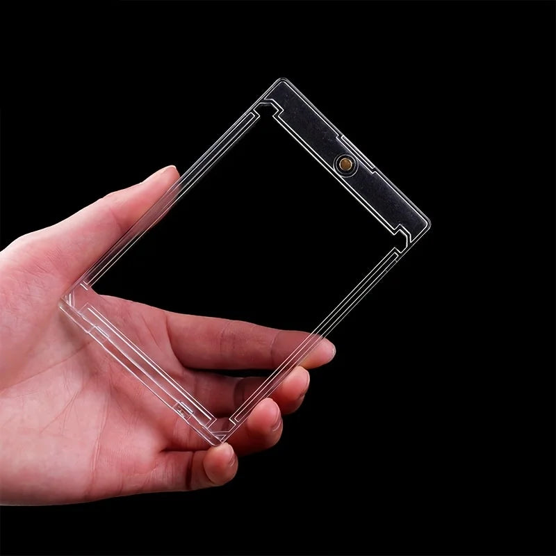10 Pieces of 35Pt Clear Magnetic Card Storage Boxes, Hard Plastic Storage Boxes, Uv-Resistant Acrylic Magnetic Card Holders, 