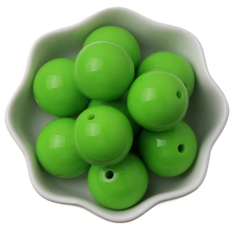 6/8/10/12/14/16/18/20mm Bubblegum Colorful Spacer Beads Round Loose Acrylic Beads For Diy Bracelet Necklace Jewelry Making