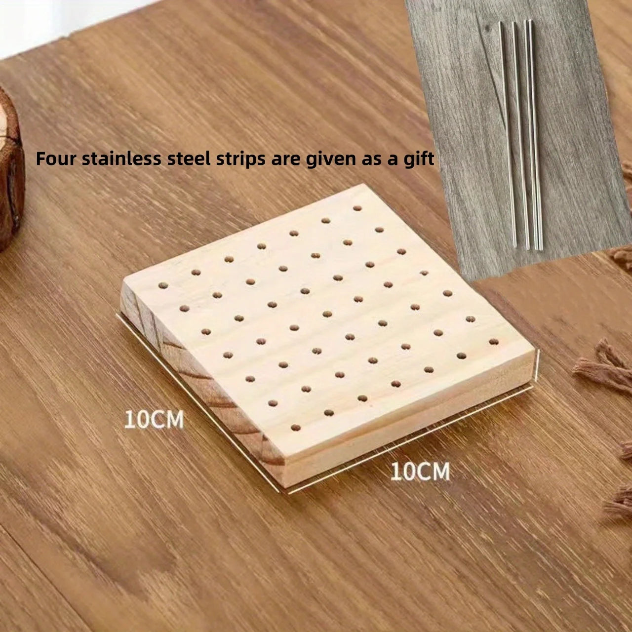 Crochet Block Plate, Block Plate for Crochet Weaving, Bamboo Grid Block Plate for Crochet Projects, Crochet Accessory Gift - 