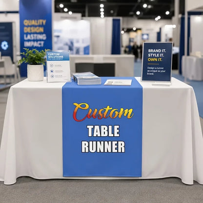 Custom Table Runner with Your /Text/Photo Personalized for Birthday Wedding Anniversary Decors Tablecloth Runners for Christm