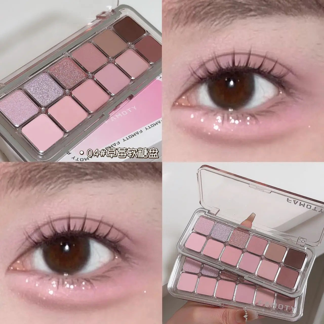 12-Color Low Saturation Matte Eyeshadow Palette Tea Apricot Earth Tones Long Lasting All-Matte Eye Makeup for Daily Use - FMT