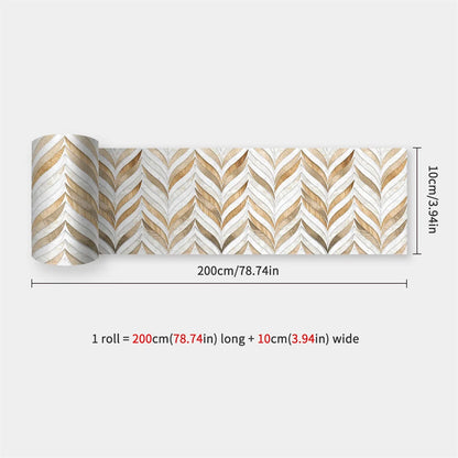 Mosaic Bathroom Waist Line Wall Stickers Waterproof Peel & Stick Art Backsplash Kitchen Office Skirting Line Decor Wallpaper 
