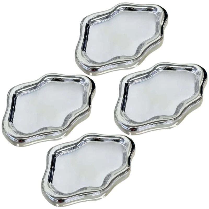 Cloud-Shaped Jewelry Tray Decorative Plate for Rings Earrings Bracelets & Necklaces Plastic Vanity Tray for Women Bedroom Dec