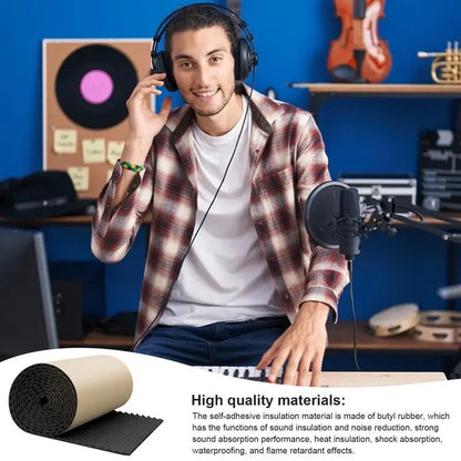 Sound Absorbing Panel Acoustic Sound Panels Dampening Pads Waterproof Sound Barrier Self Adhesive Sound Proof Padding Car Stu