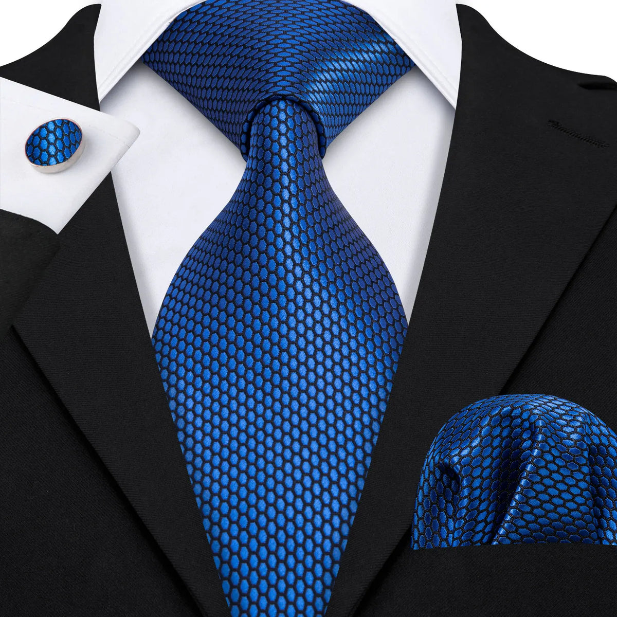Men Tie Gold Navy Blue Striped Tie Barry.Wang 3.4" Jacquard Party Wedding Woven Fashion Designers Necktie For Men silk Busine
