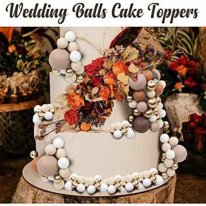 20 Pcs Ball Cake Topper Decorations Mini Balloons Cake Topper Sticks Gold Balls Cake Picks Cake Topper Balls Cake Decorations