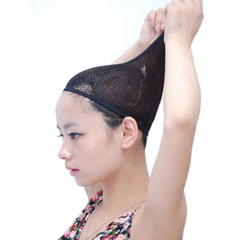 Black Snood Nylon Hairnet Materials For Wigs Making Streching Elastics Mesh Cap For Women Wig Liner Accessories