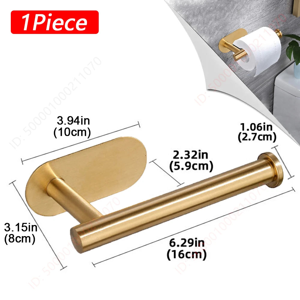 1~2PCS Toilet Paper Rack Bathroom Paper Towel Holder Adhesive Absorbent Paper Dispenser WC Kitchen Hardware Storage Accessori