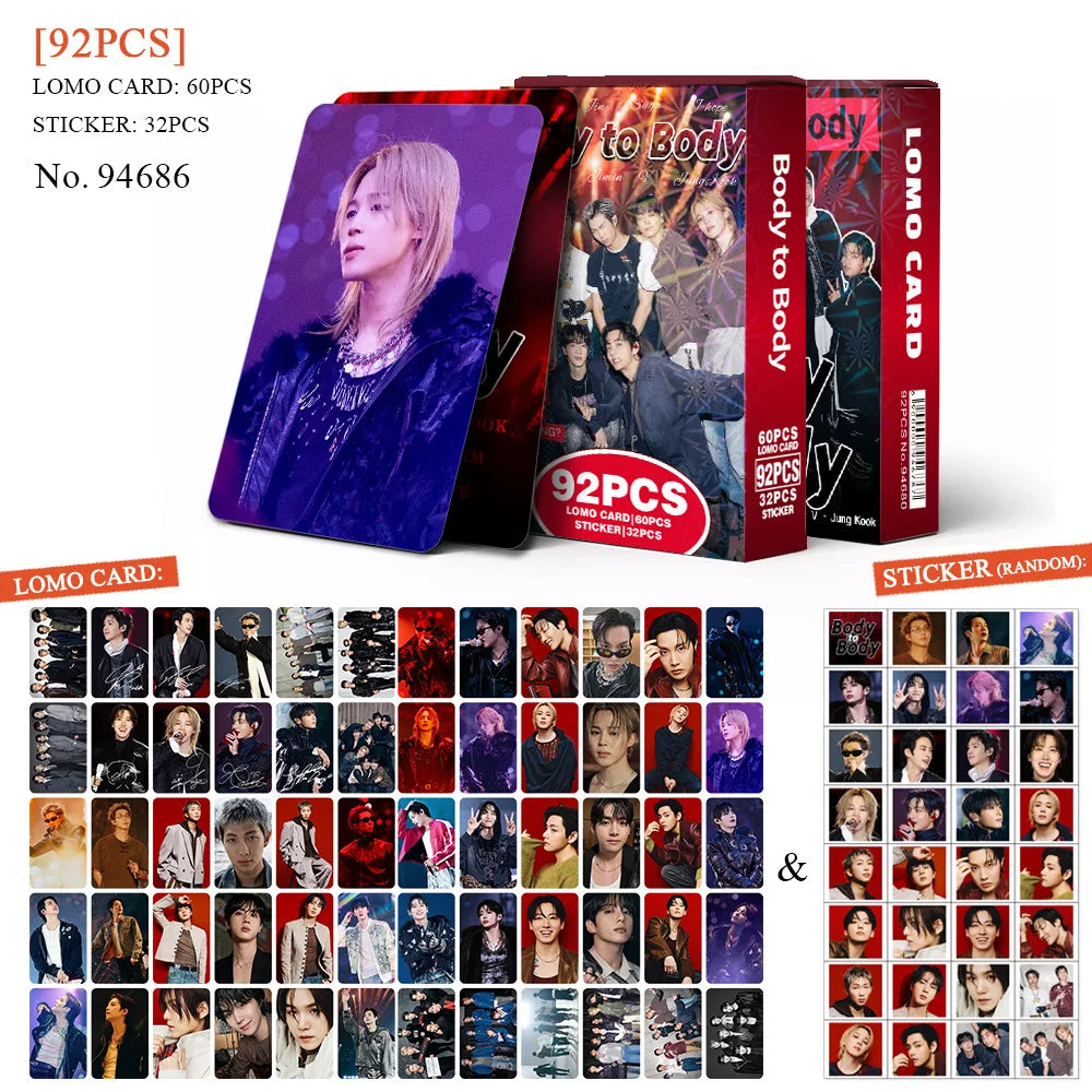 92 Single Small Card New Album Fan Support Photo Cards, Greeting Cards, Journal Stickers, LOMO Card Collectible Gift - WHITE