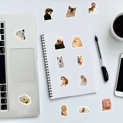 10/50/100pcs Funny Dog Stickers Cartoon Cute Decals Toy Stationery Guitar Phone Bicycle Laptop Luggage Car Graffiti Kids Stic