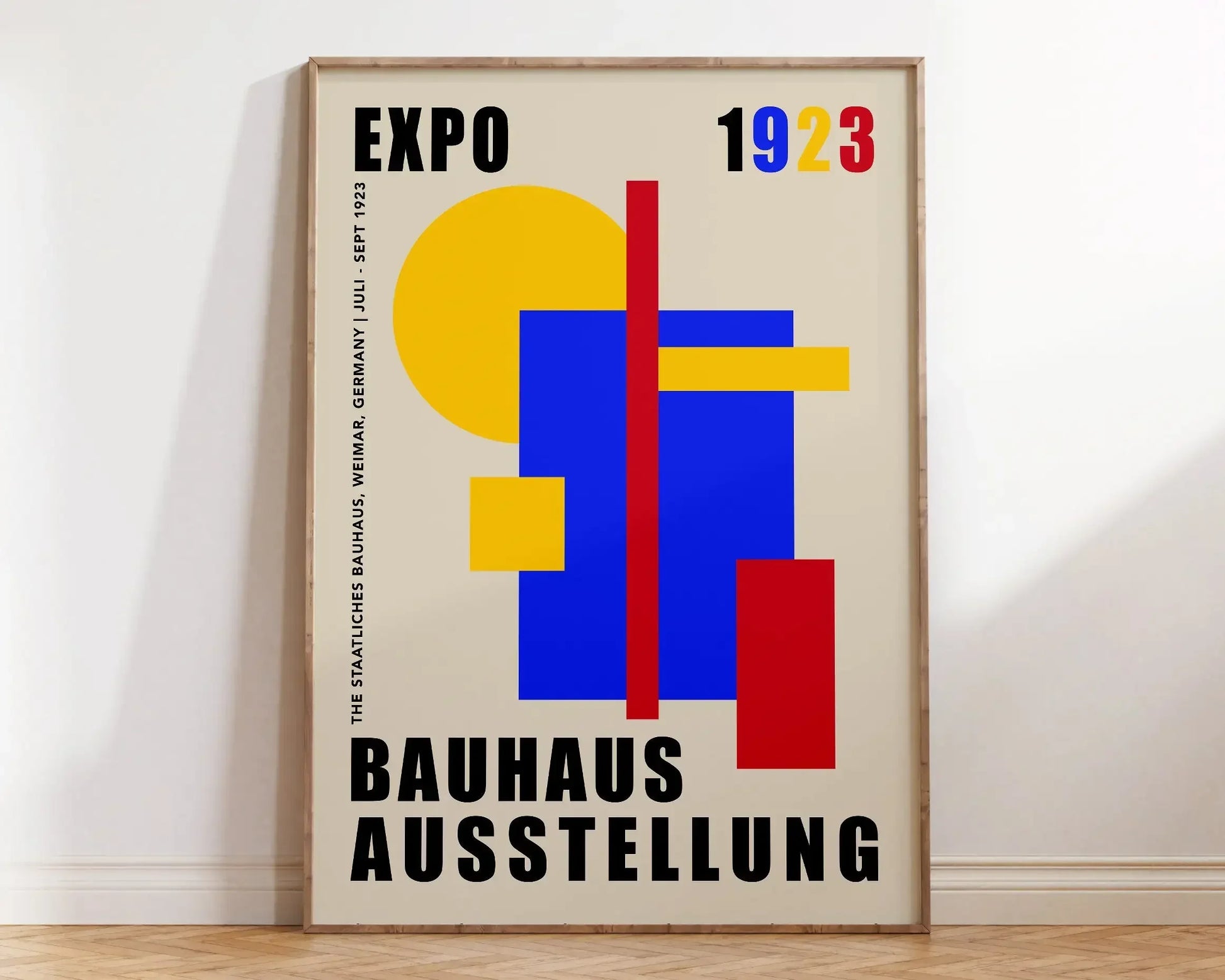 Mid Century Bauhaus Geometric Canvas Prints Poster Retro Abstract Wall Art Painting Pics for Modern Living Room Home Decorati