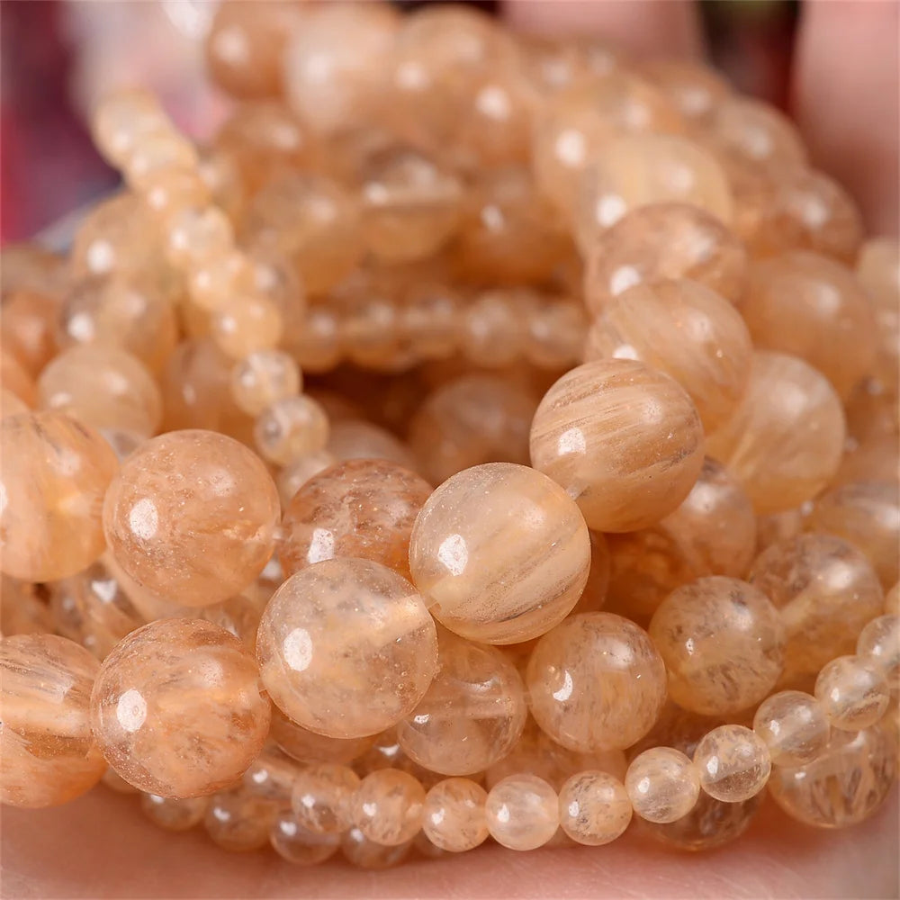Natural Stone Beads Lava Jaspers Tiger Eye Quartz Agates Round Loose Beads for Jewelry Making DIY Bracelet Accessories 4-12MM