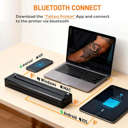 Tattoo Stencil Printer Wireless Tattoo Transfer Machine Thermal Stencil Transfer Machine PDF Photo Drawing Printing Copier