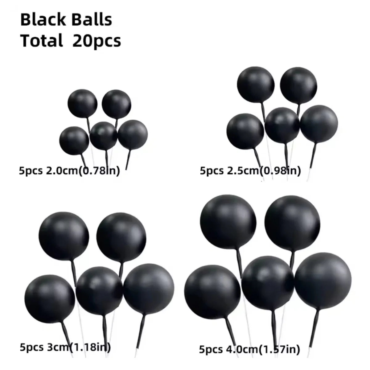 20 Pcs Ball Cake Topper Decorations Mini Balloons Cake Topper Sticks Gold Balls Cake Picks Cake Topper Balls Cake Decorations