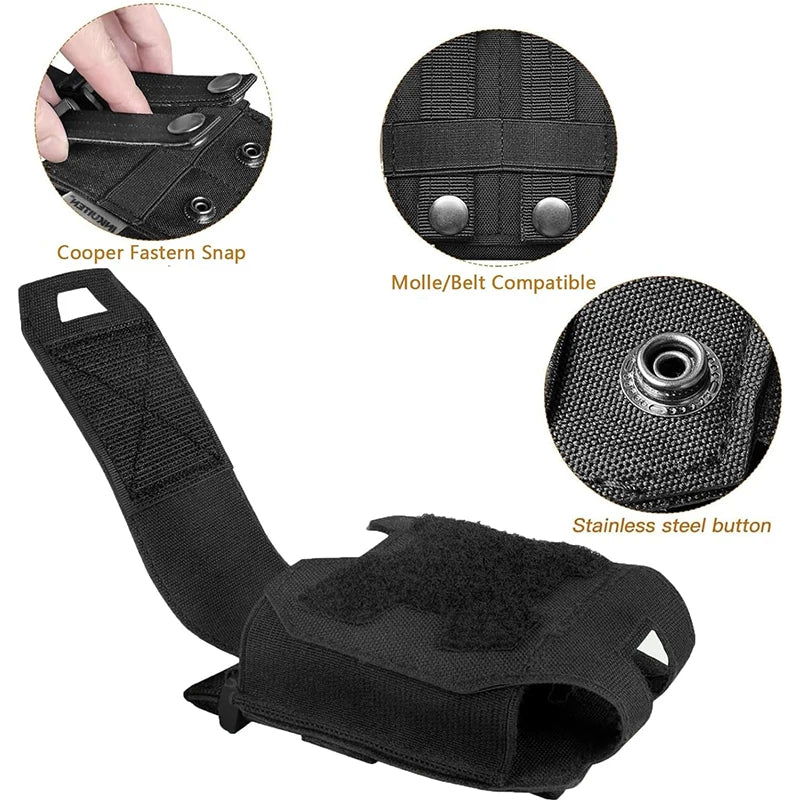 Molle Tactical Handcuffs Pouch Shackles Holder Case Quick Draw Universal Handcuff Holster Standard Chain Cuffs Cover Belt Pou