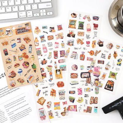 TIANZI 6 sheets Cute Magazine Scrapbooking Stickers Book DIY Junk Journal Material Decoration Album Diary Stationery supplies